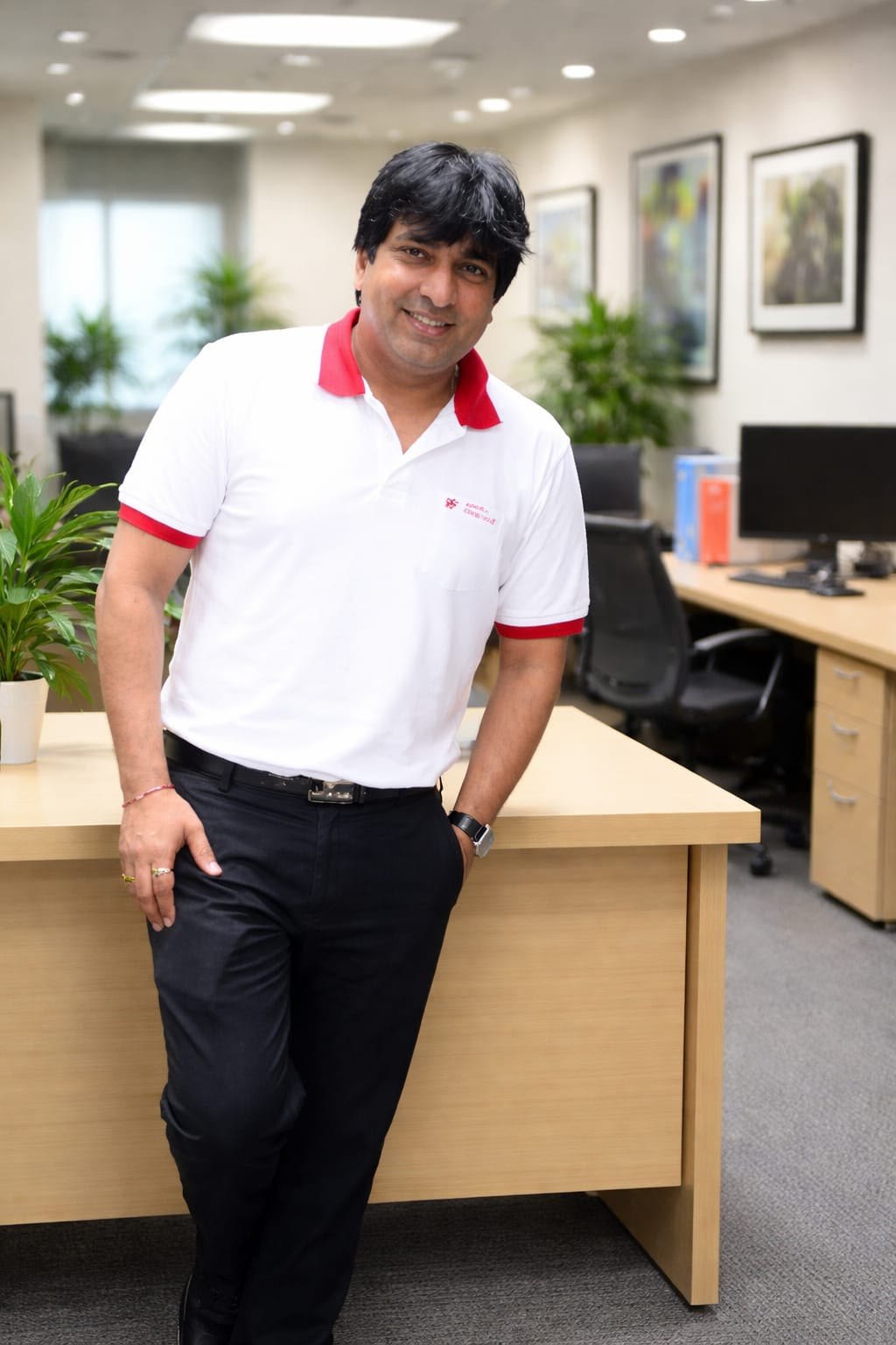 Hemant Rohera (Hemant Karamchand Rohera) at his office in Pune